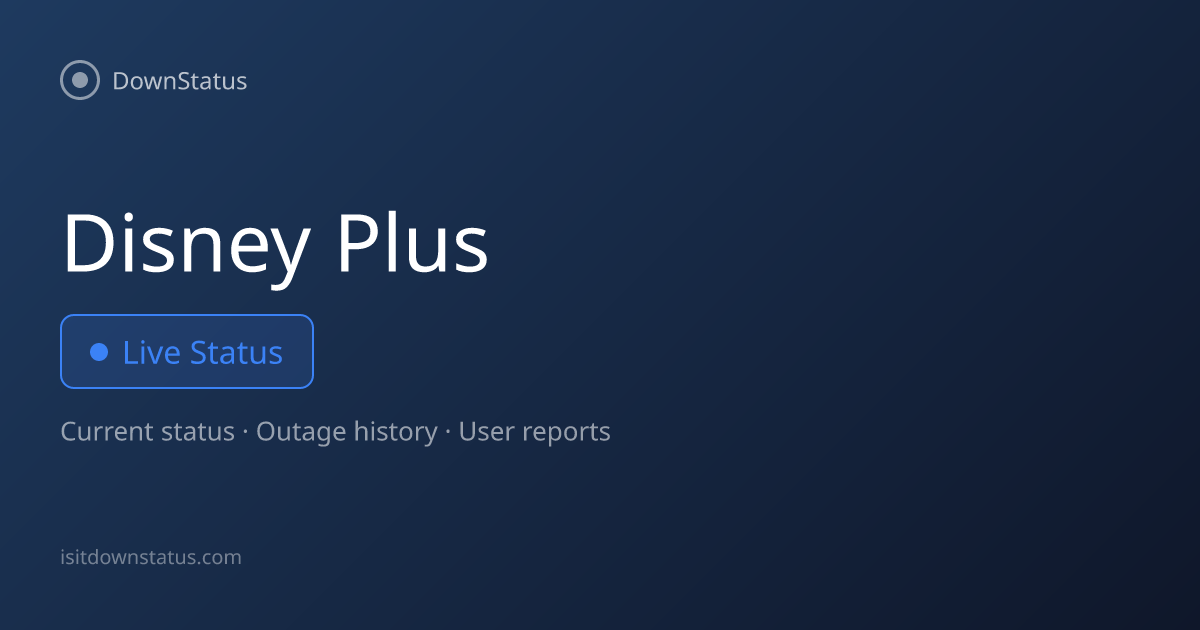 Disney+ down? Current problems and outages | DownStatus